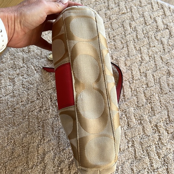 🔥COACH signature stripe vintage handbag F19218 - Picture 9 of 11